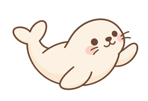 Melly the seal waving hello